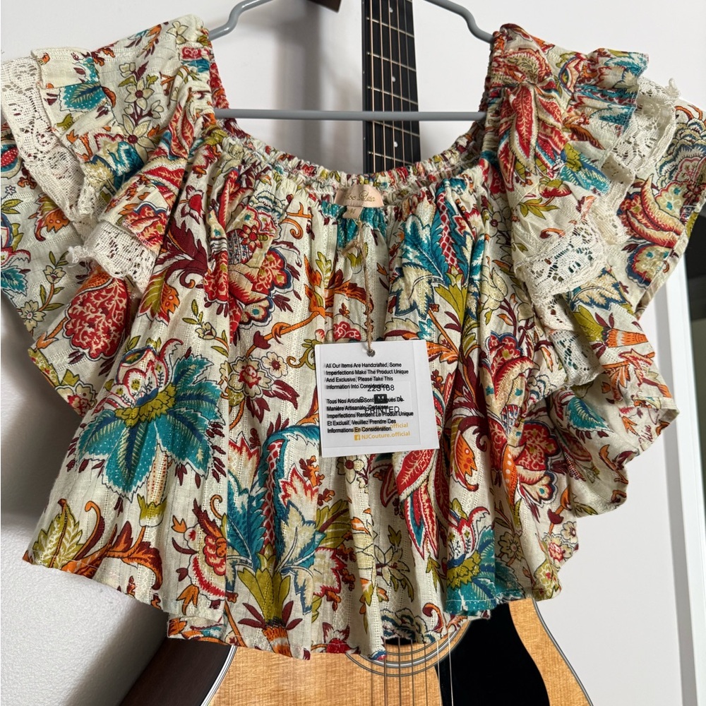 Chloe Laetitia Floral Off-Shoulder Top